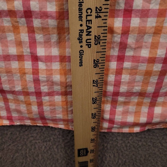 Chase Edward Shirt Mens Extra Large Pink Plaid Woven Button Up Pockets‎ Golf - Picture 8 of 10